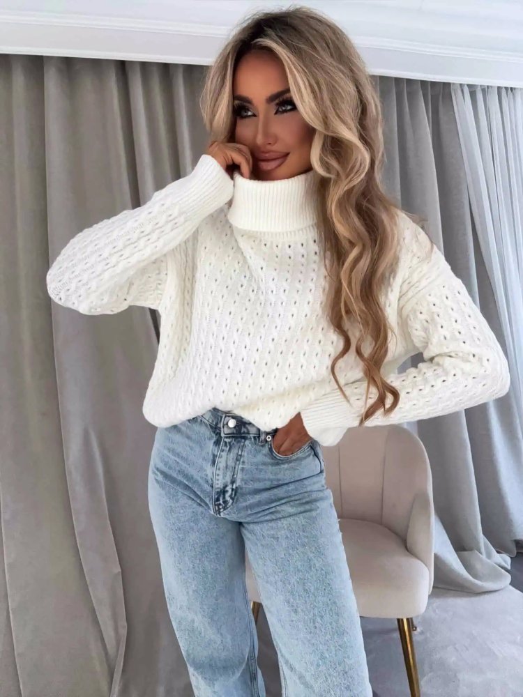 Sweter golf INKO, ecru