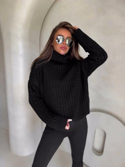 Sweter golf INKO, czarny