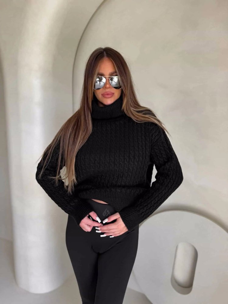 Sweter golf INKO, czarny