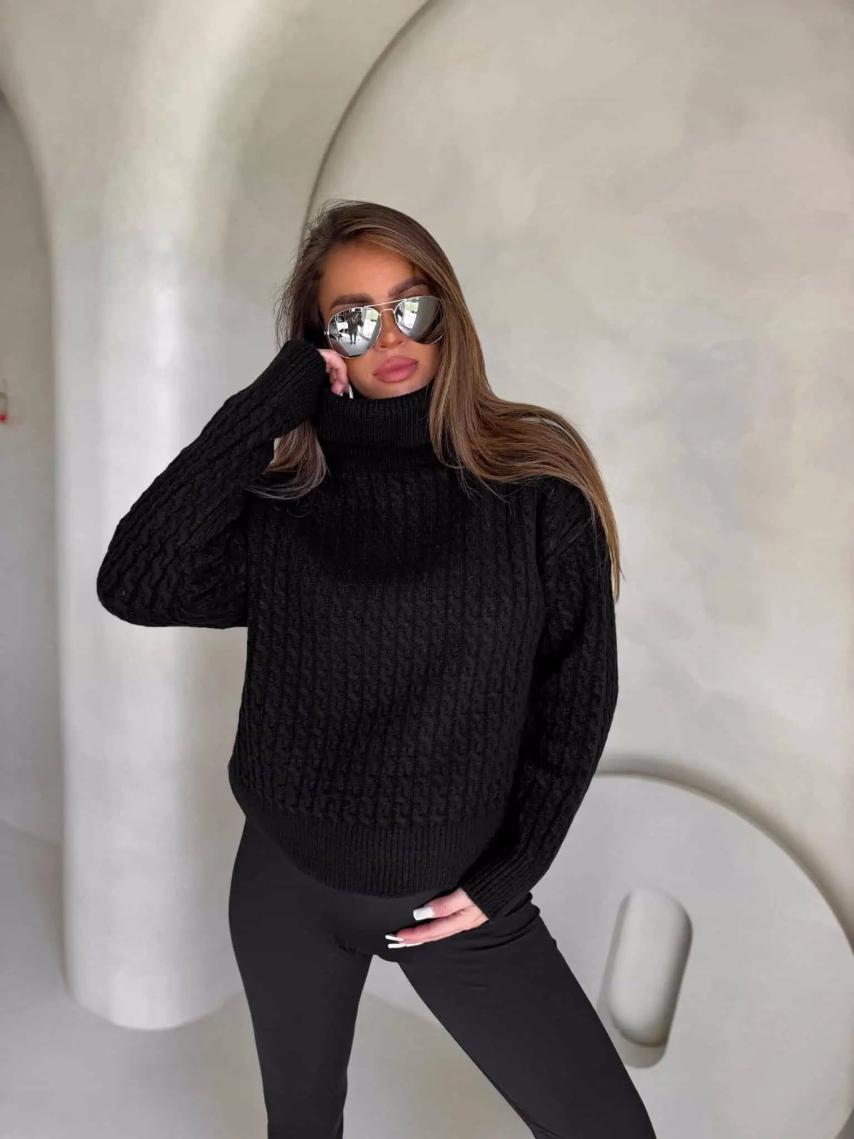 Sweter golf INKO, czarny