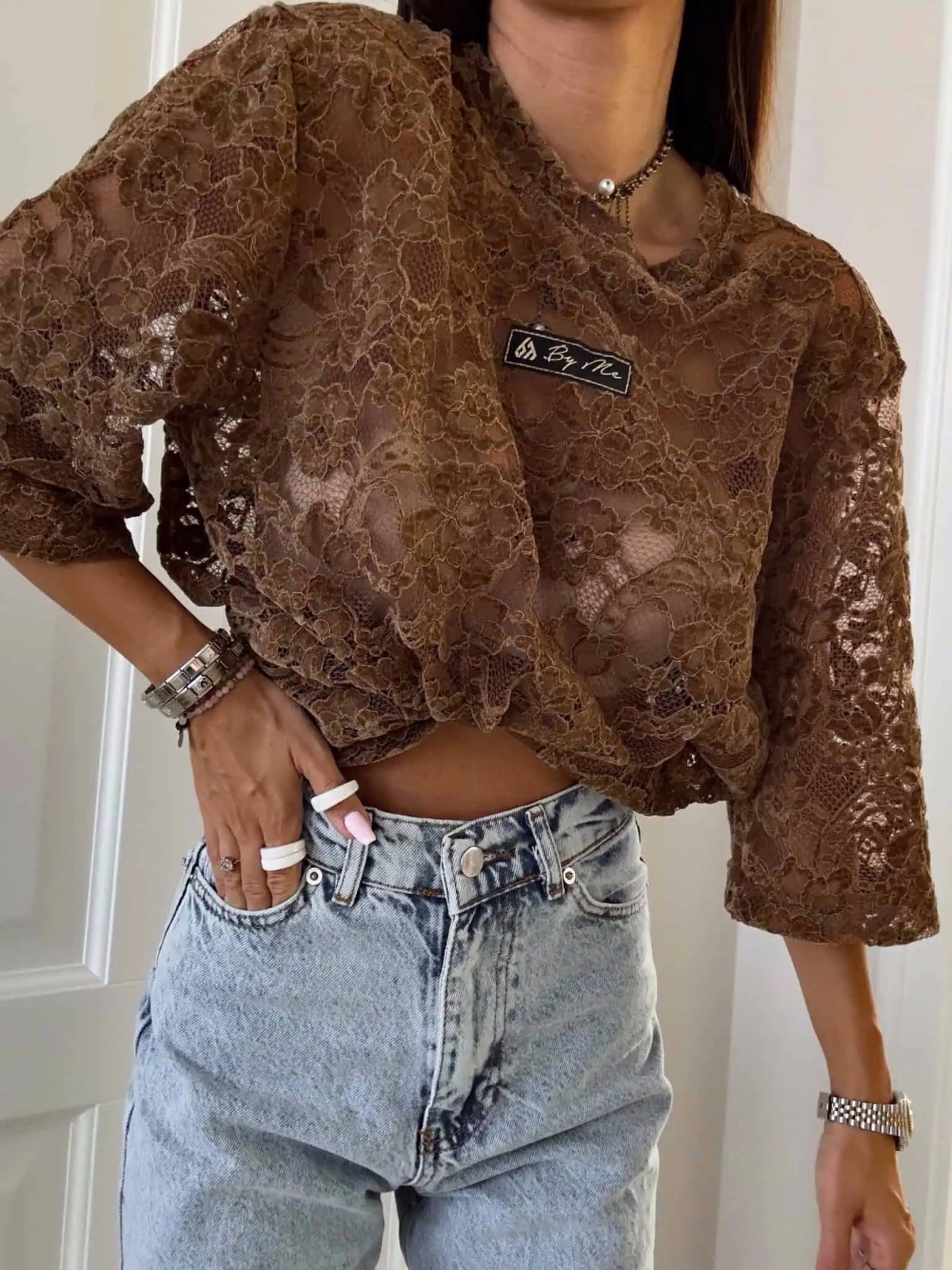 T-shirt MARMARIS, welur/mleczna czekolada