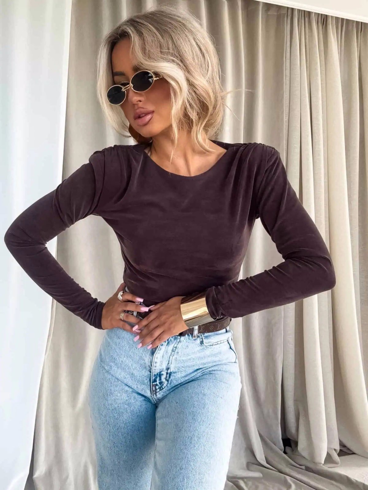 Bluzka LAMIA, czekolada