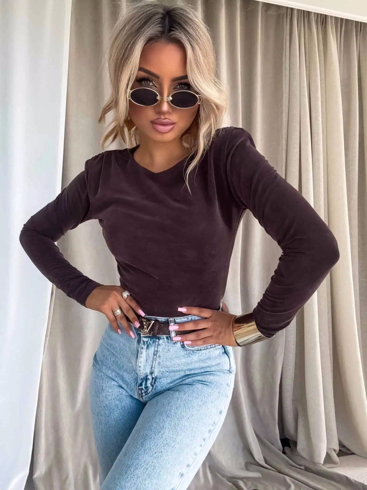 Bluzka LAMIA, czekolada