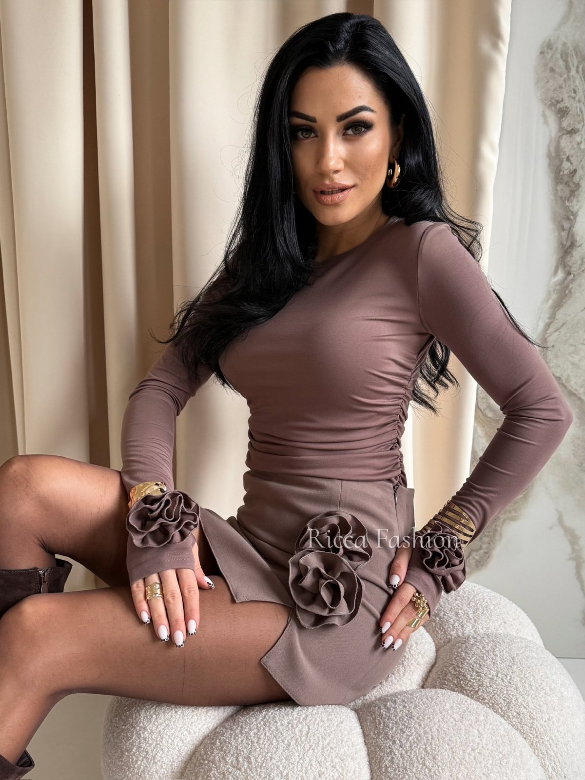 Spódniczko-szorty FLOWERO, fango