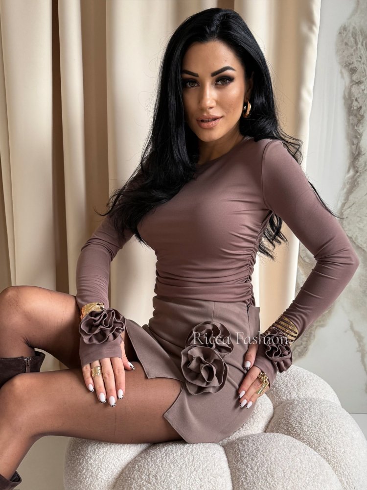 Spódniczko-szorty FLOWERO, fango