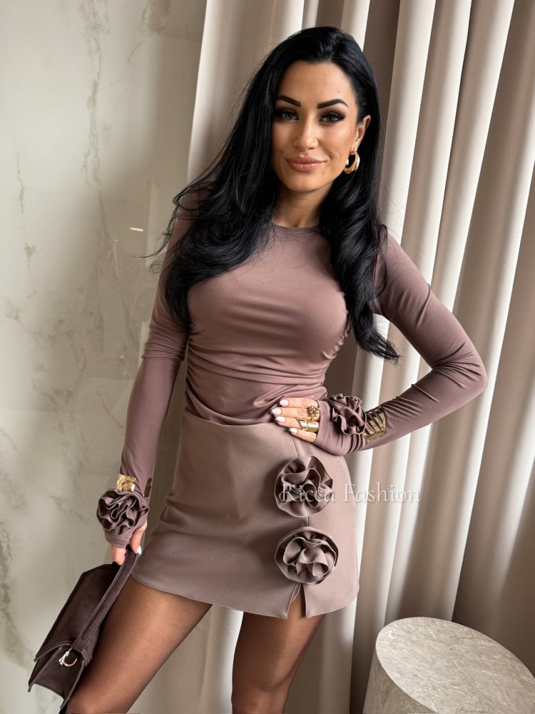 Spódniczko-szorty FLOWERO, fango