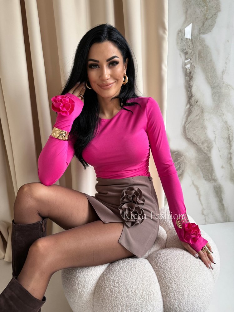 Bluzka z wiskozą premium ROSINA, róż