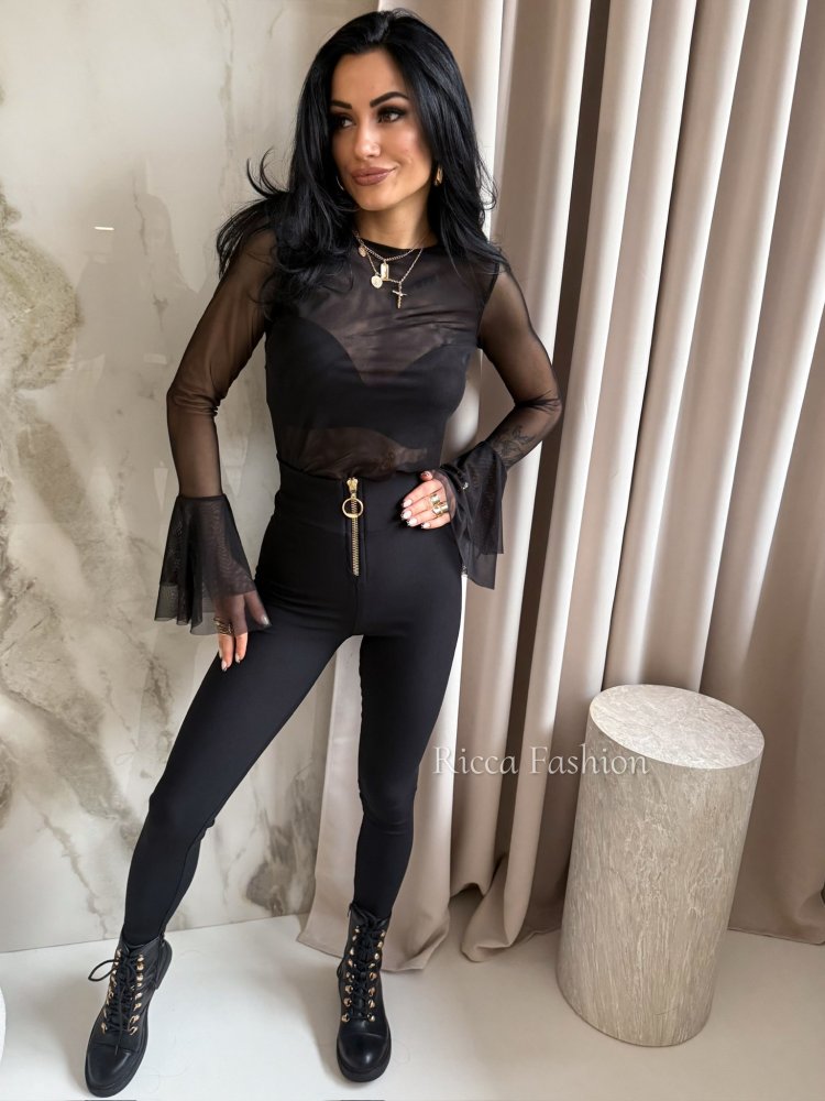 Bluzka siateczkowa MARGARITTA, black