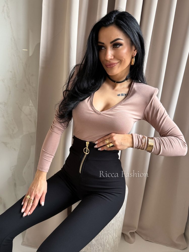 Bluzka z wiskozy VIOLLE, beige