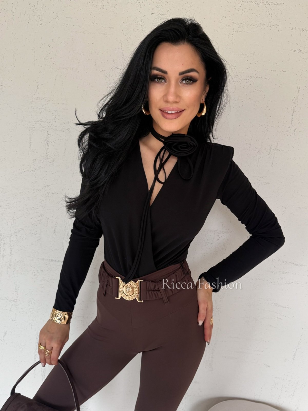 Body z chokerem MELISSE, black