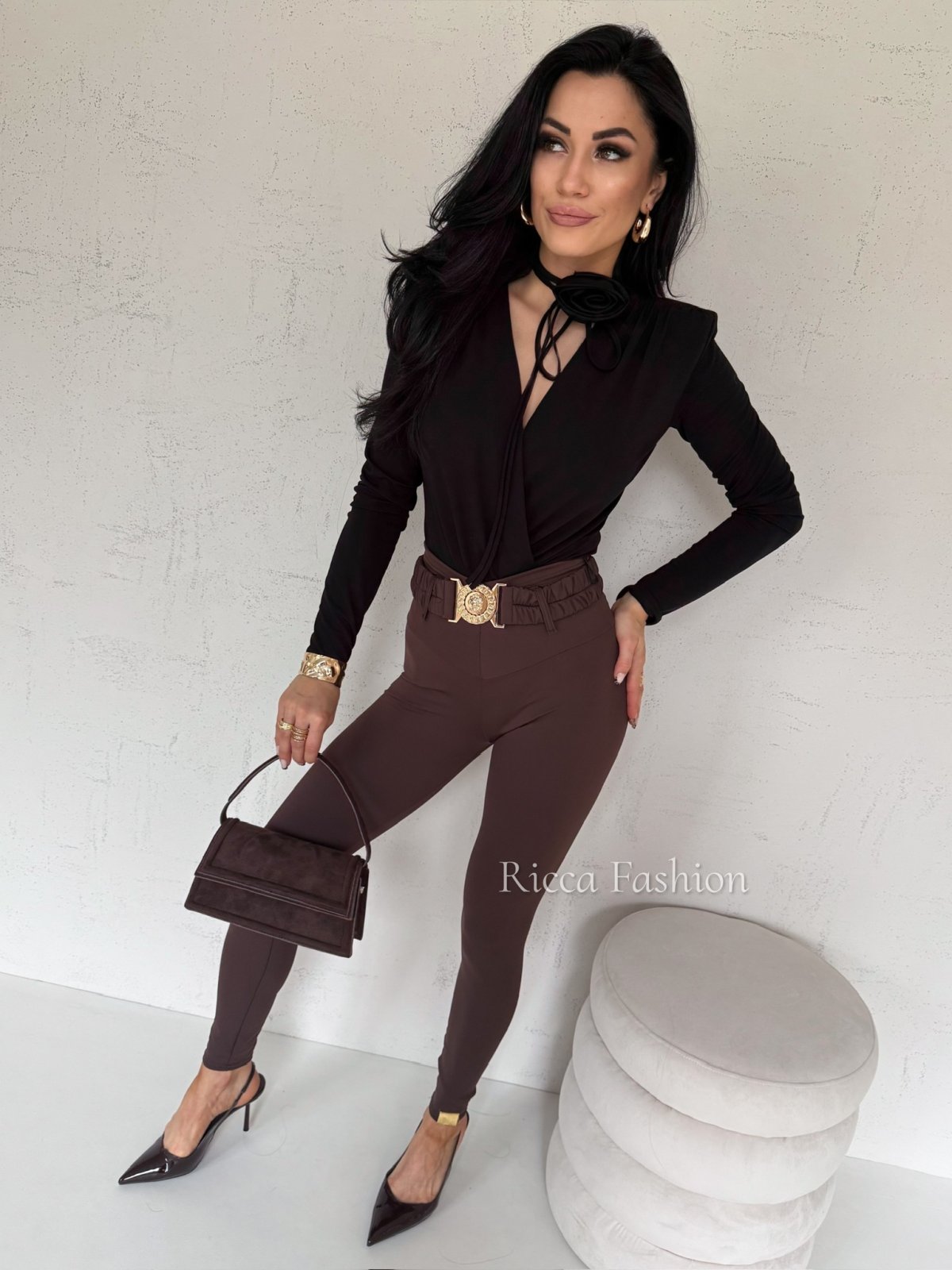 Body z chokerem MELISSE, black