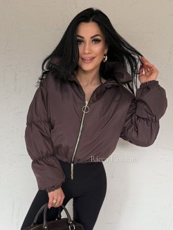 Kurtka pikowana NICOLE, chocolate