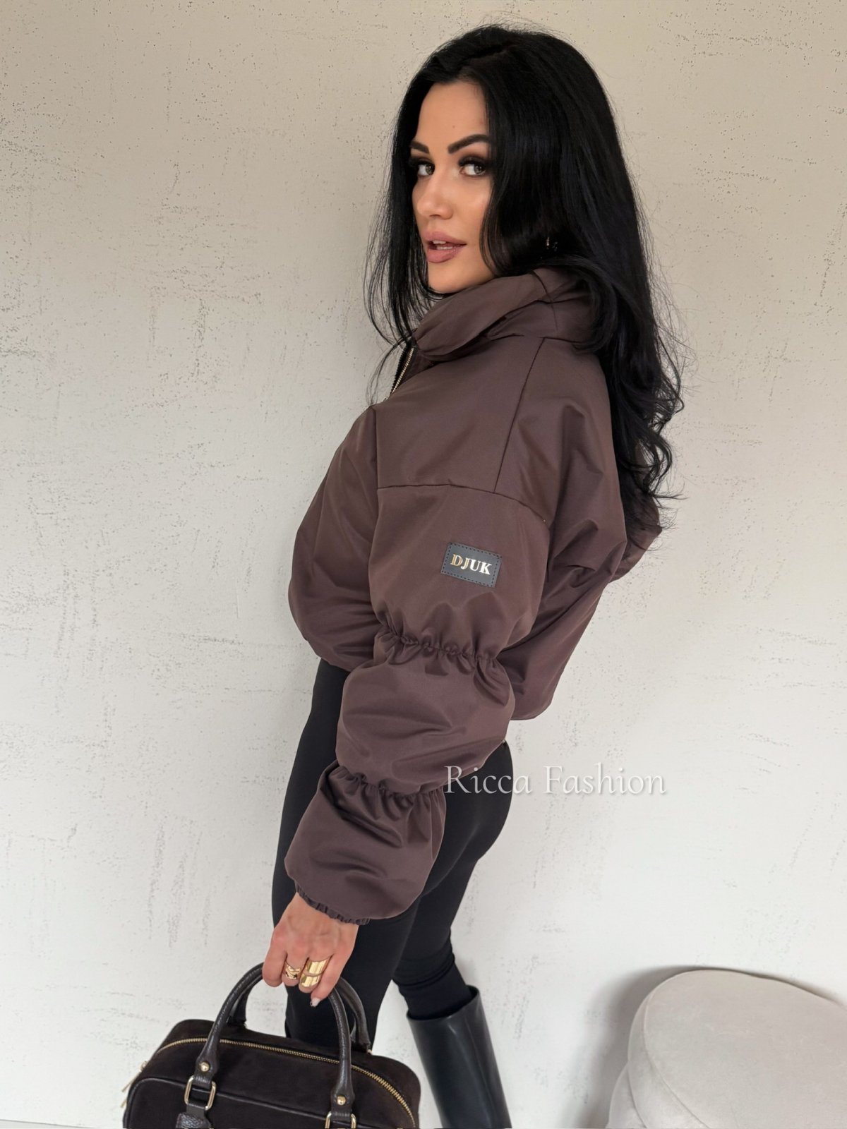 Kurtka pikowana NICOLE, chocolate