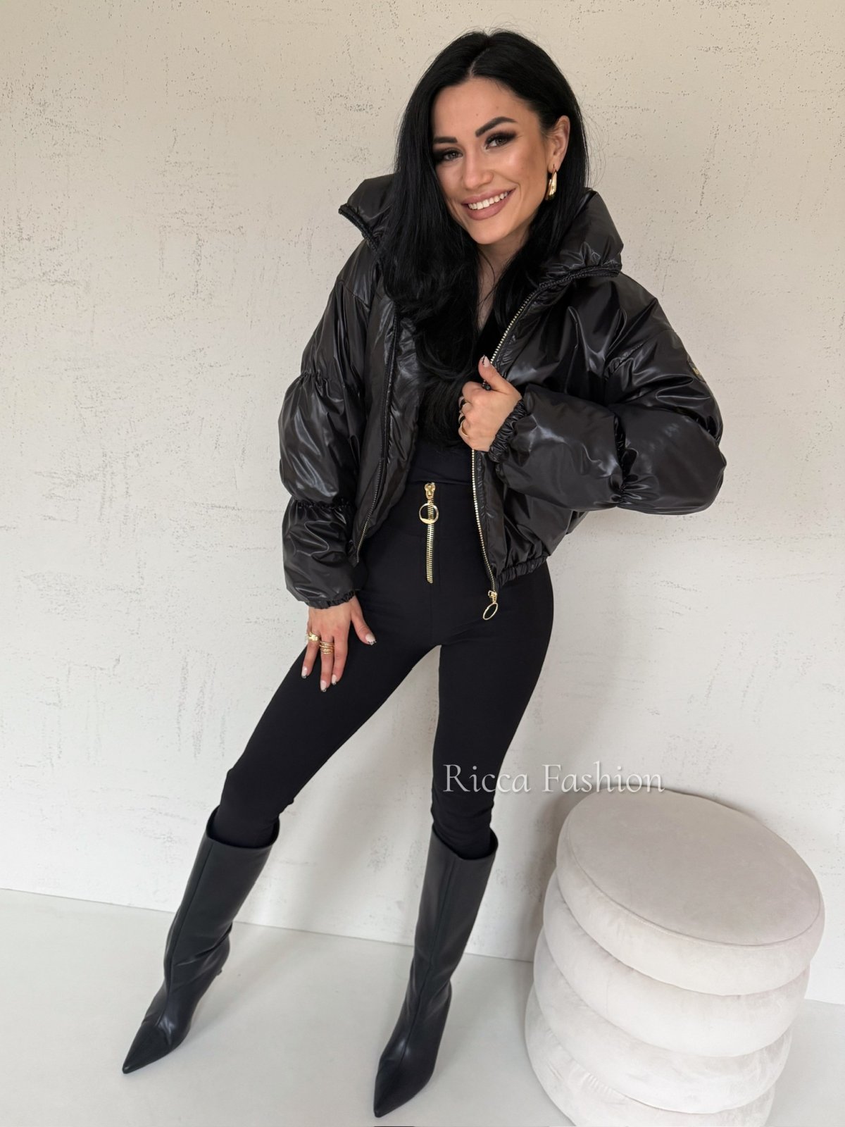 Kurtka pikowana NICOLE, black