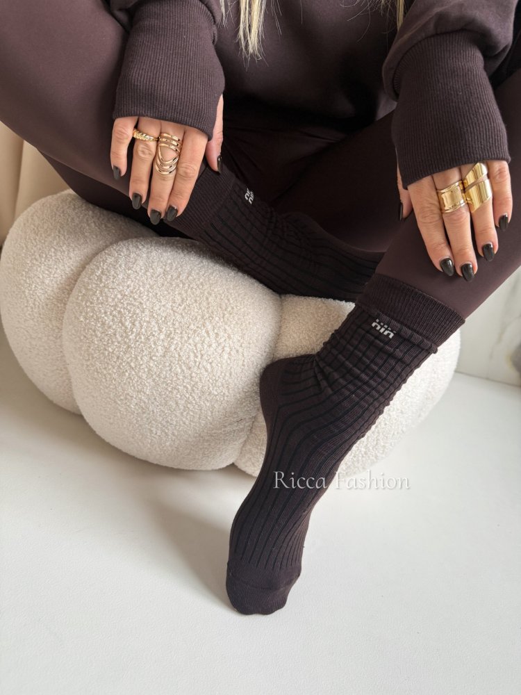 Skarpetki MINKY, chocolate