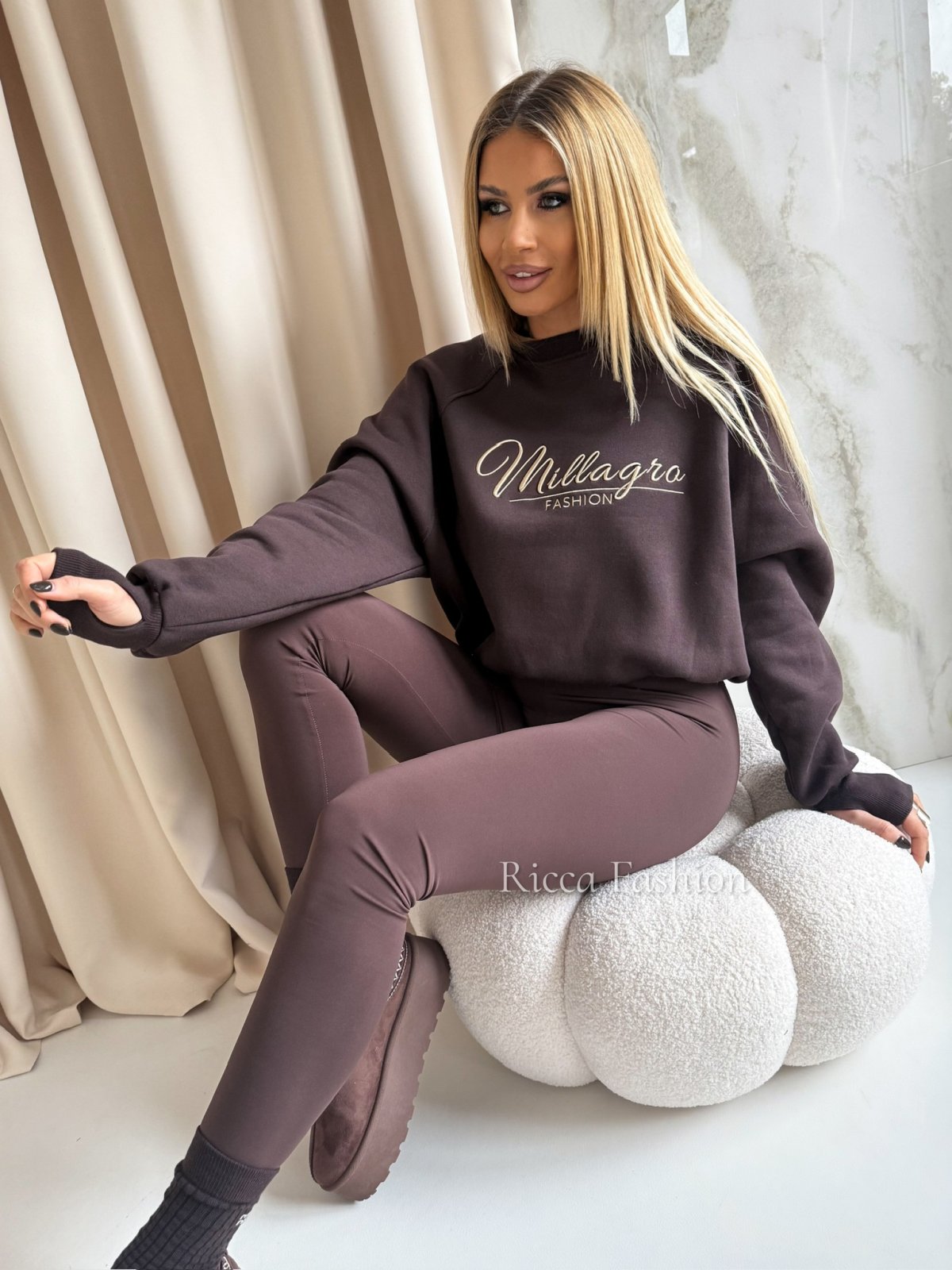 Bluza dresowa MILAGROS, chocolate