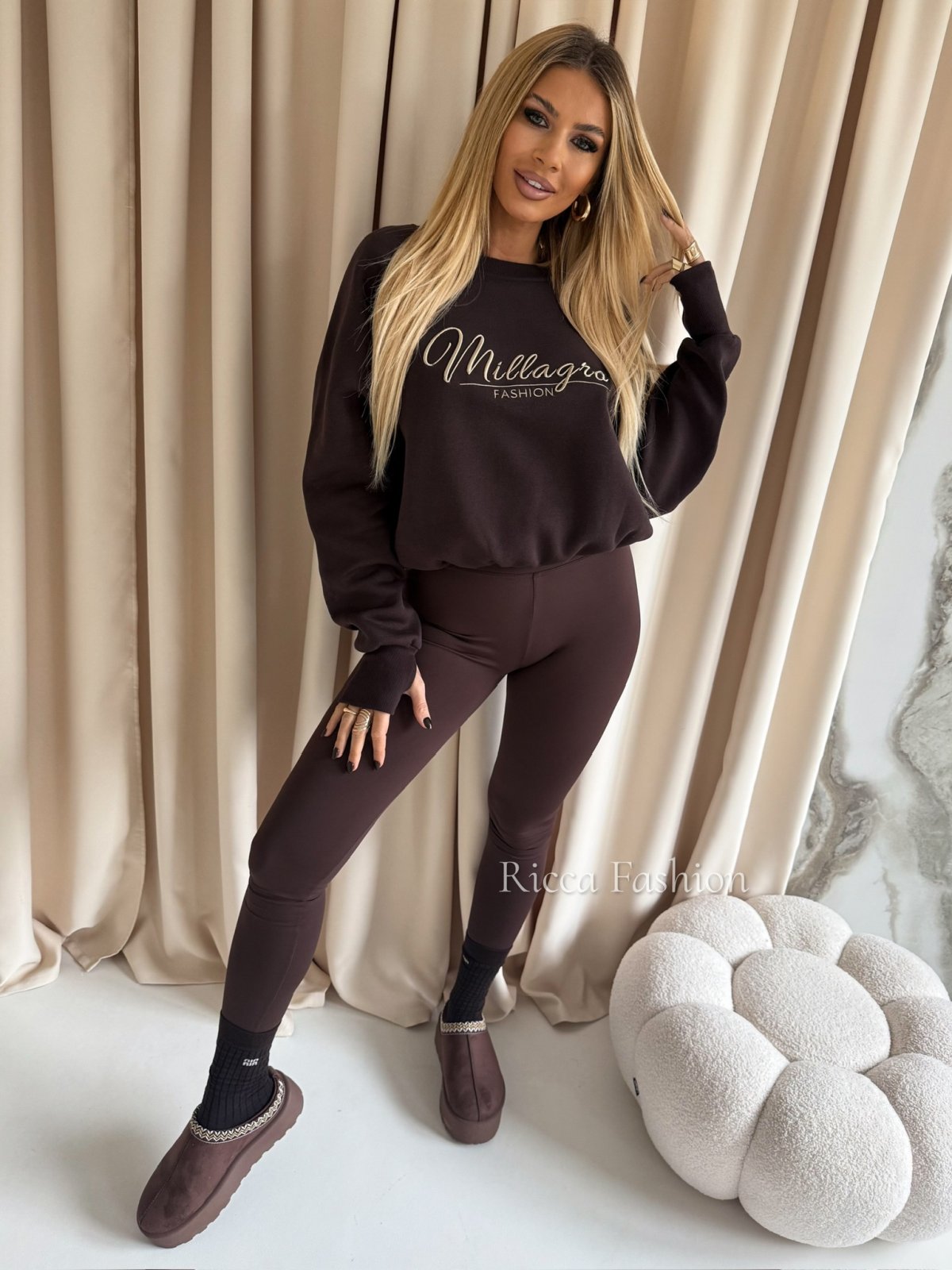 Bluza dresowa MILAGROS, chocolate