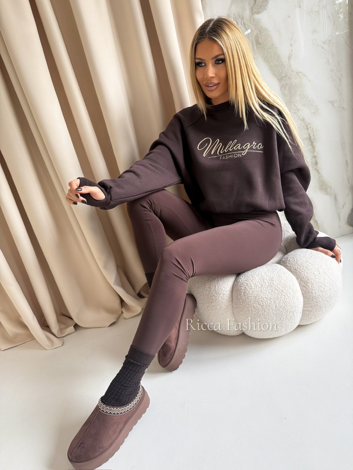 Bluza dresowa MILAGROS, chocolate