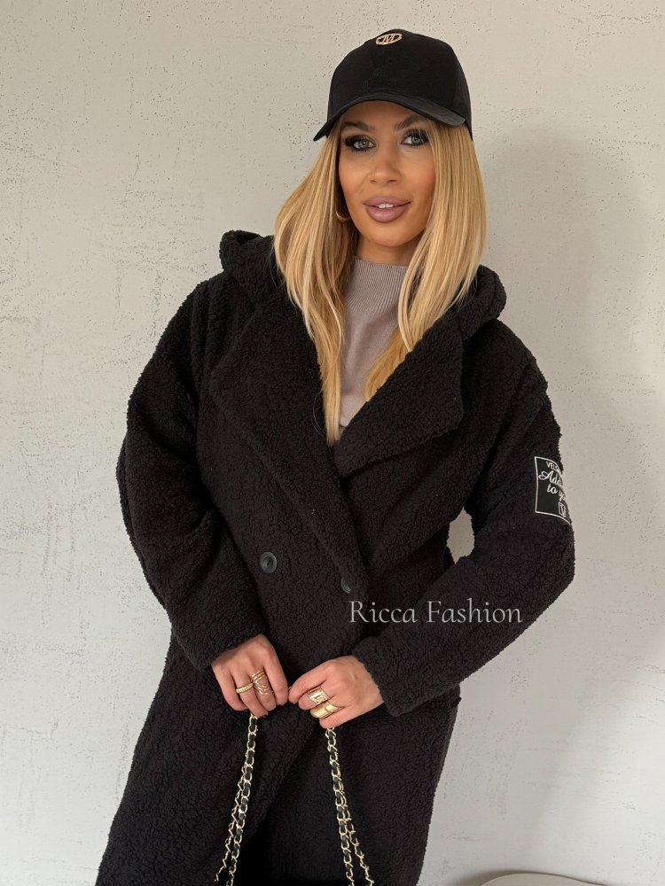 Płaszcz baranek ASPEN, black