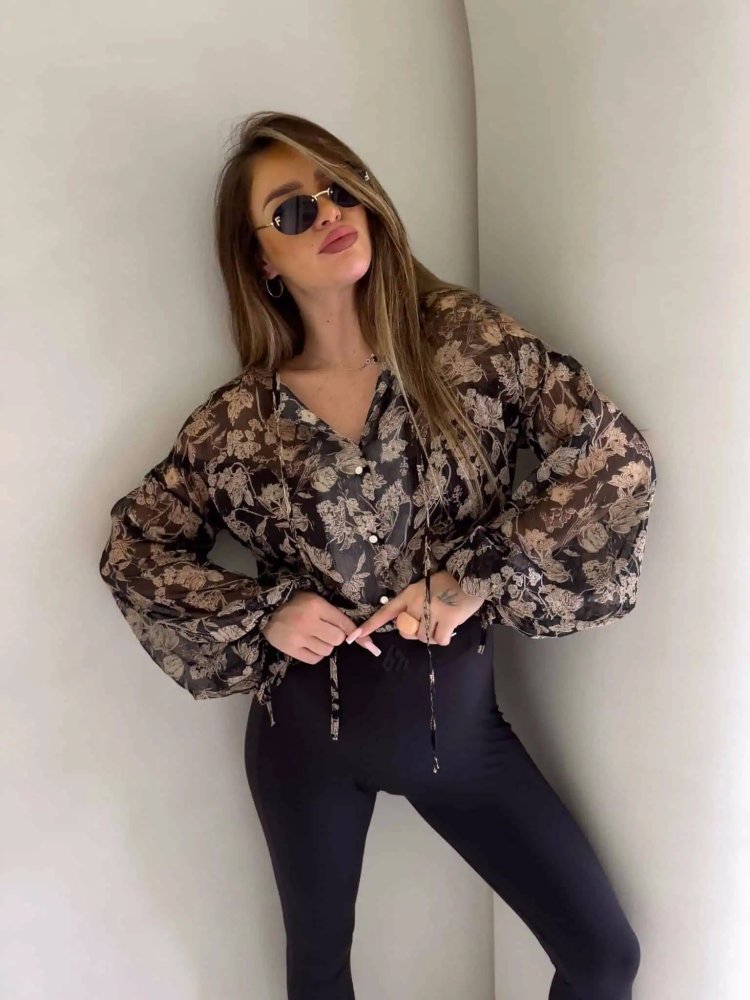 Bluzka LISBONA, flowers