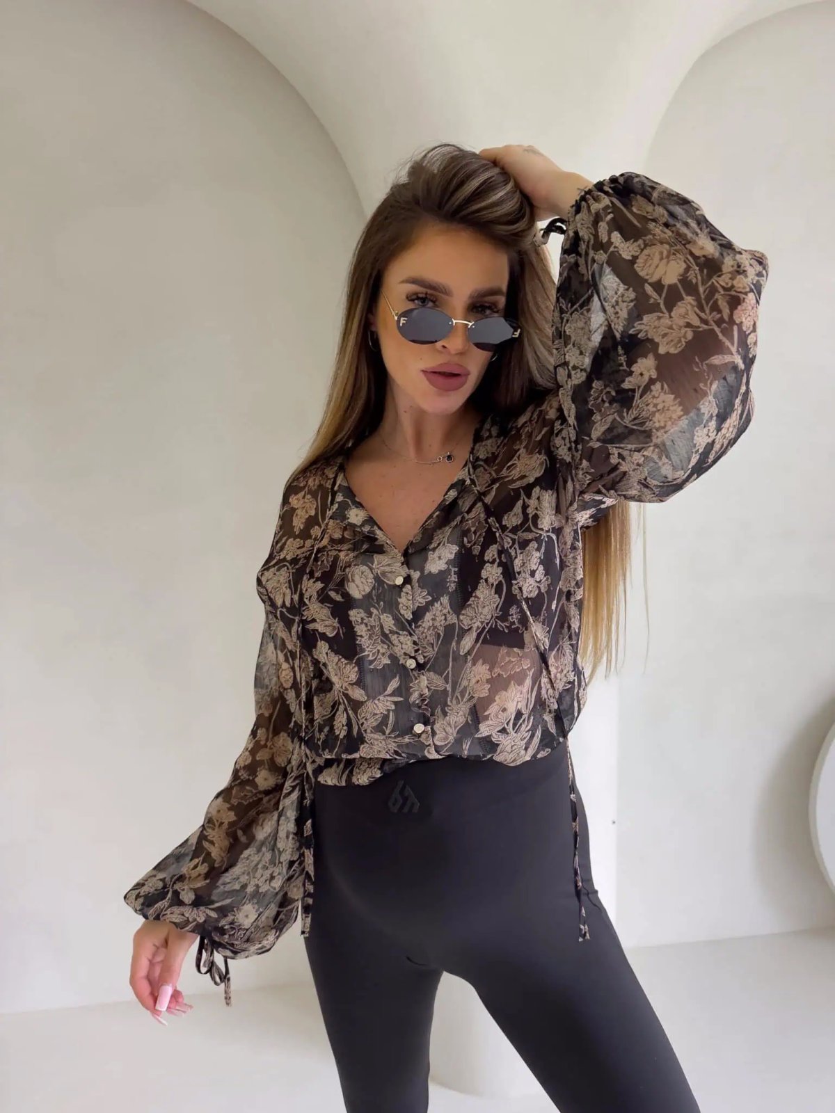 Bluzka LISBONA, flowers