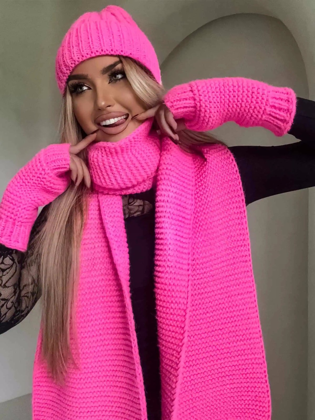 Komplet 3w1 ALASKA, barbi róż