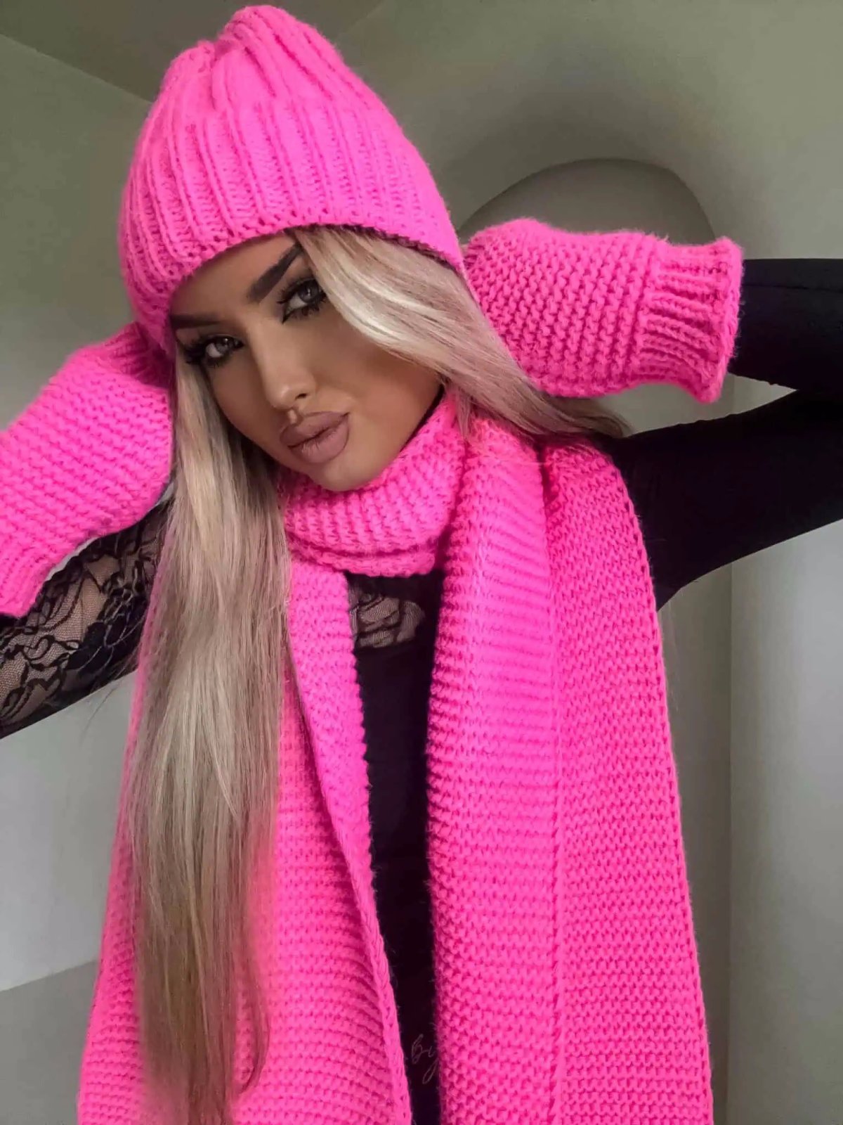 Komplet 3w1 ALASKA, barbi róż