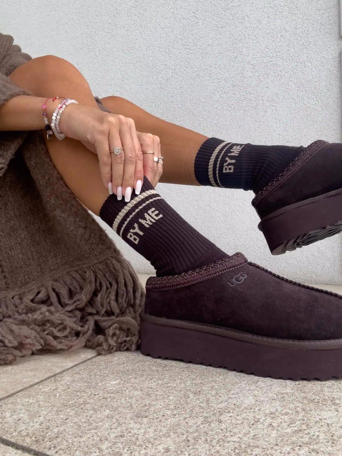 Skarpetki STRIPE, czekolada