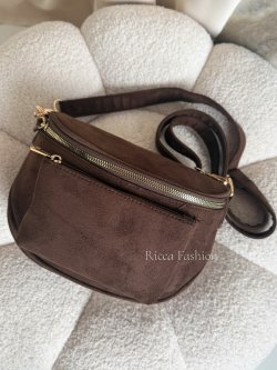 Torebka/nerka zamszowa KAINA, chocolate