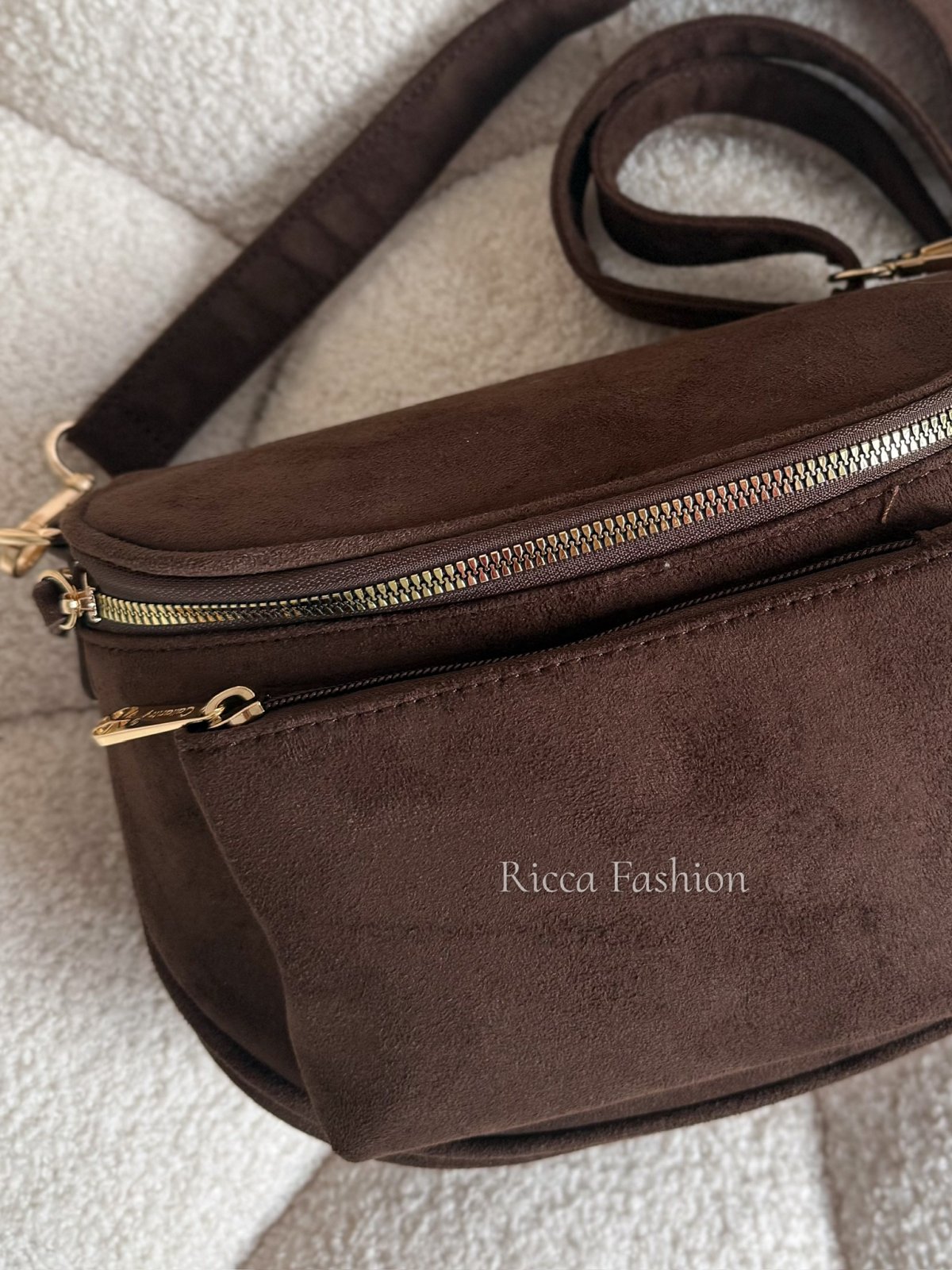 Torebka/nerka zamszowa KAINA, chocolate