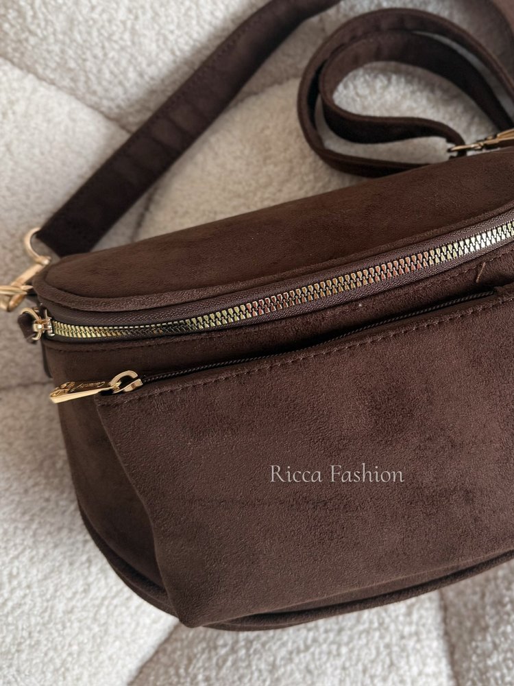 Torebka/nerka zamszowa KAINA, chocolate