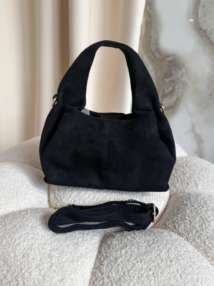 Torebka zamszowa SELLA, black