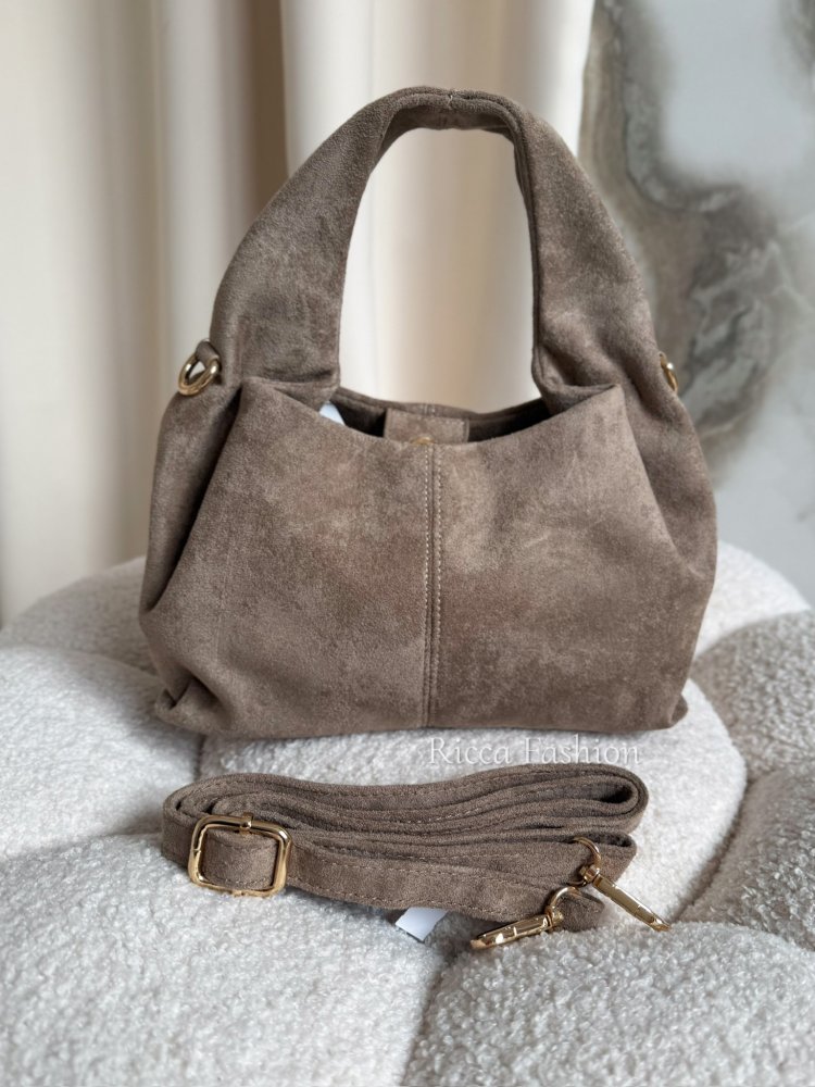 Torebka zamszowa SELLA, beige