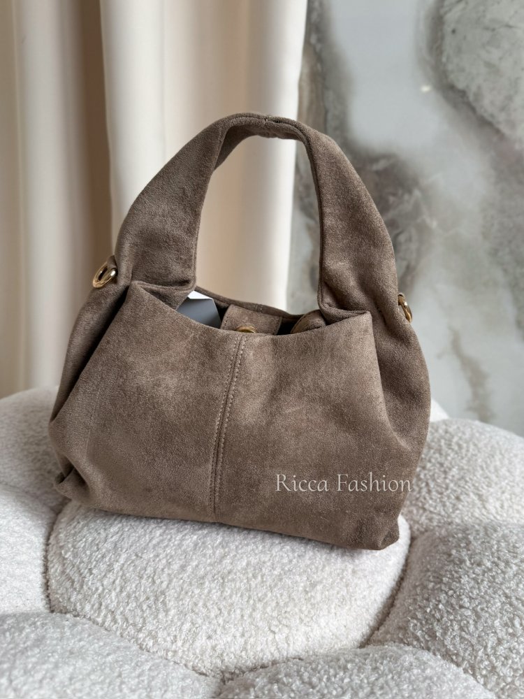 Torebka zamszowa SELLA, beige