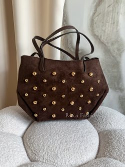 Torebka zamszowa ROCKY, chocolate