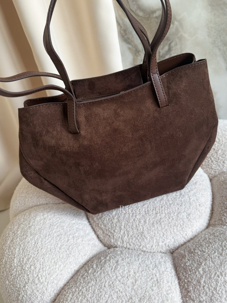 Torebka zamszowa ROCKY, chocolate