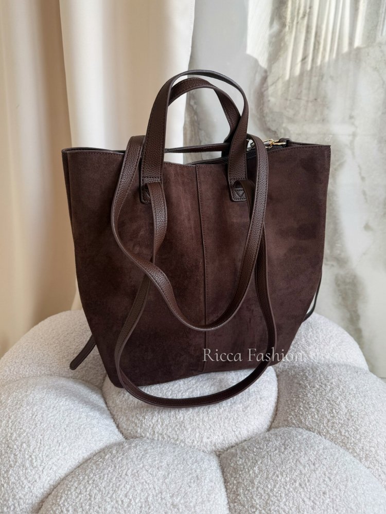 Torebka zamszowa ANIELLA, chocolate