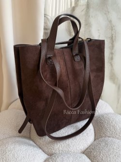 Torebka zamszowa ANIELLA, chocolate