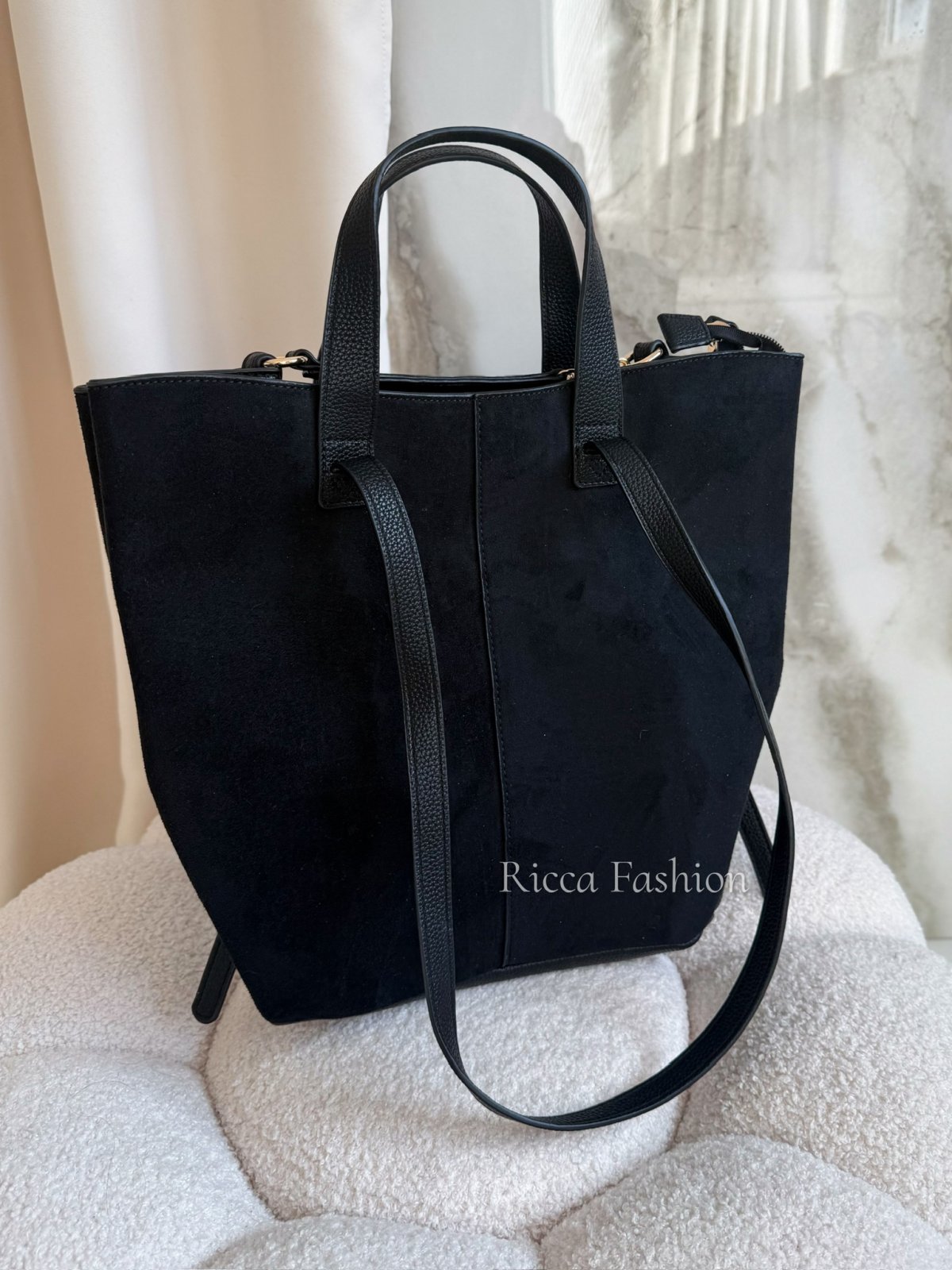 Torebka zamszowa ANIELLA, black