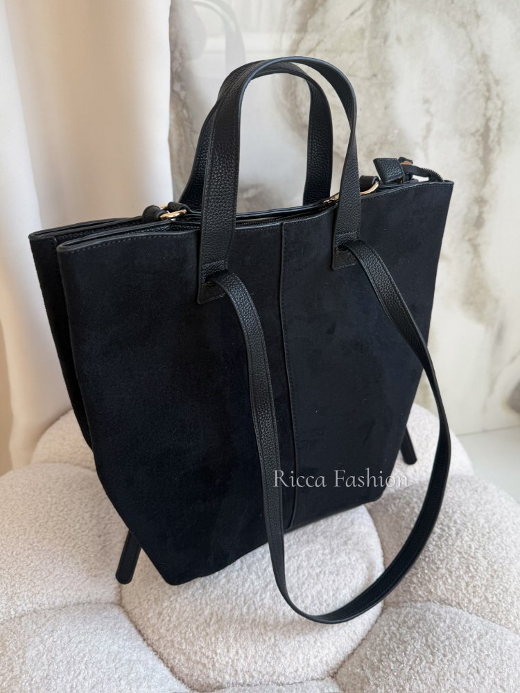 Torebka zamszowa ANIELLA, black