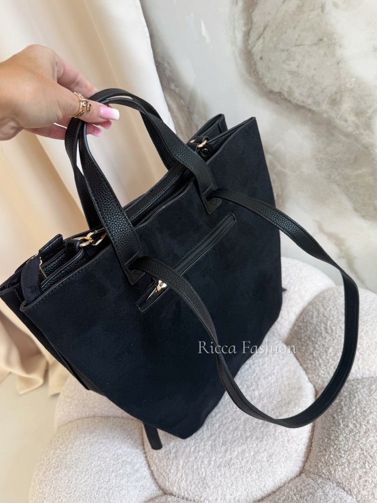 Torebka zamszowa ANIELLA, black