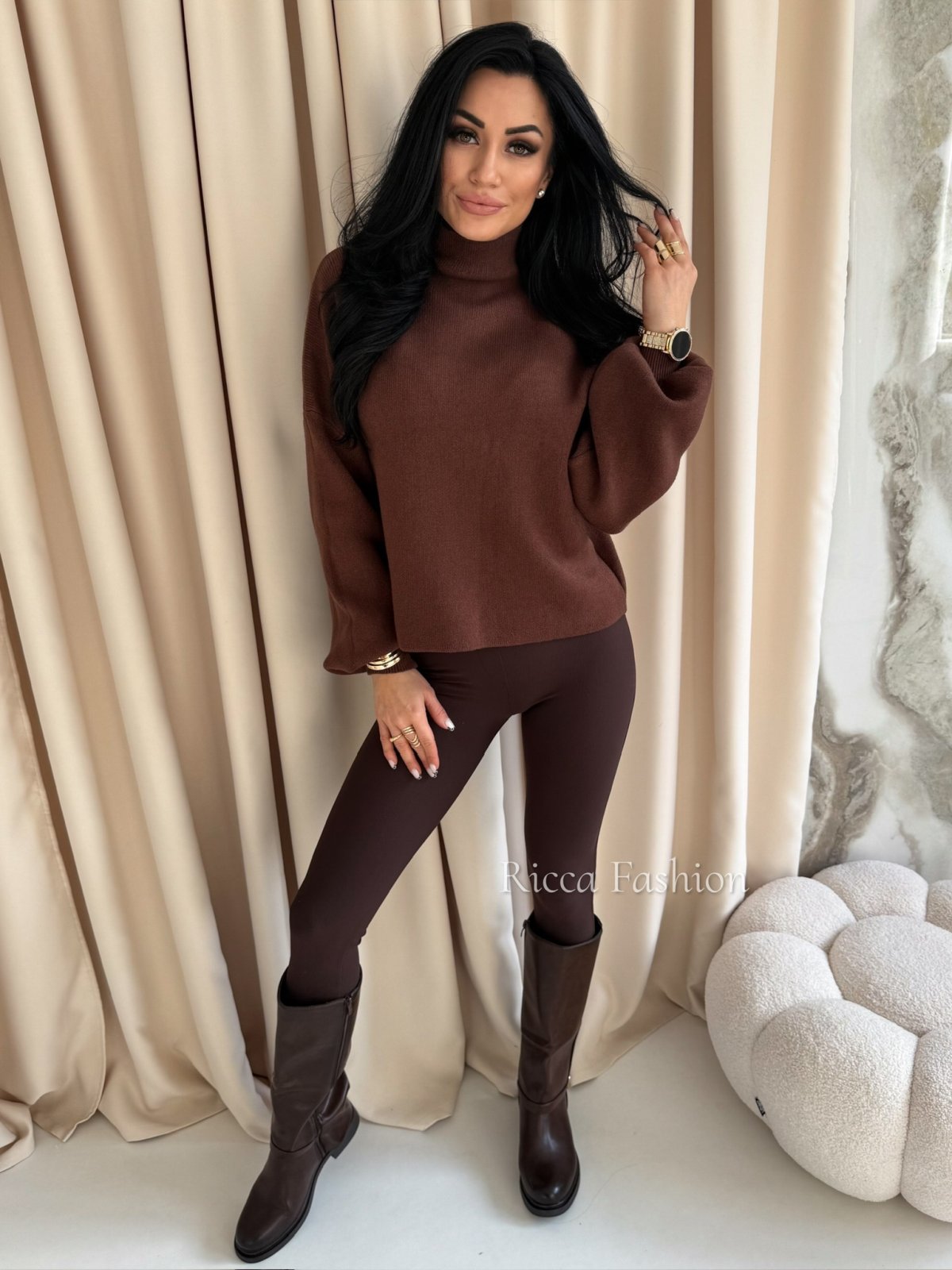 Półgolf MALVINE, chocolate