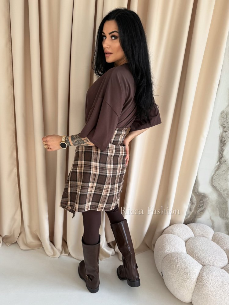 T-shirt oversize MINIMALIST, chocolate