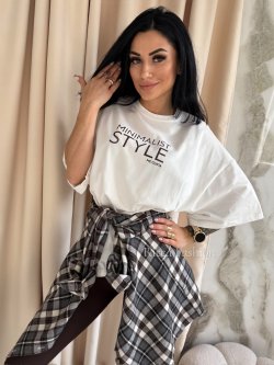 T-shirt oversize MINIMALIST, white