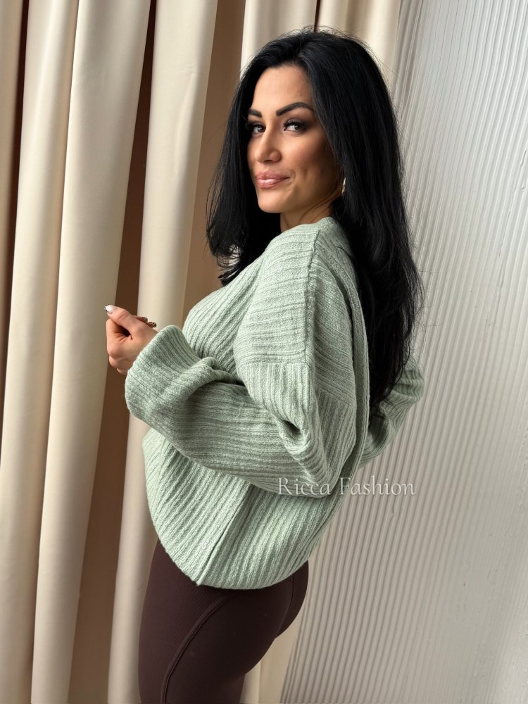 Sweter z moherem LAVELLE, matcha