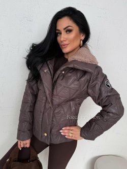 Kurtka pikowana FAYRA, chocolate