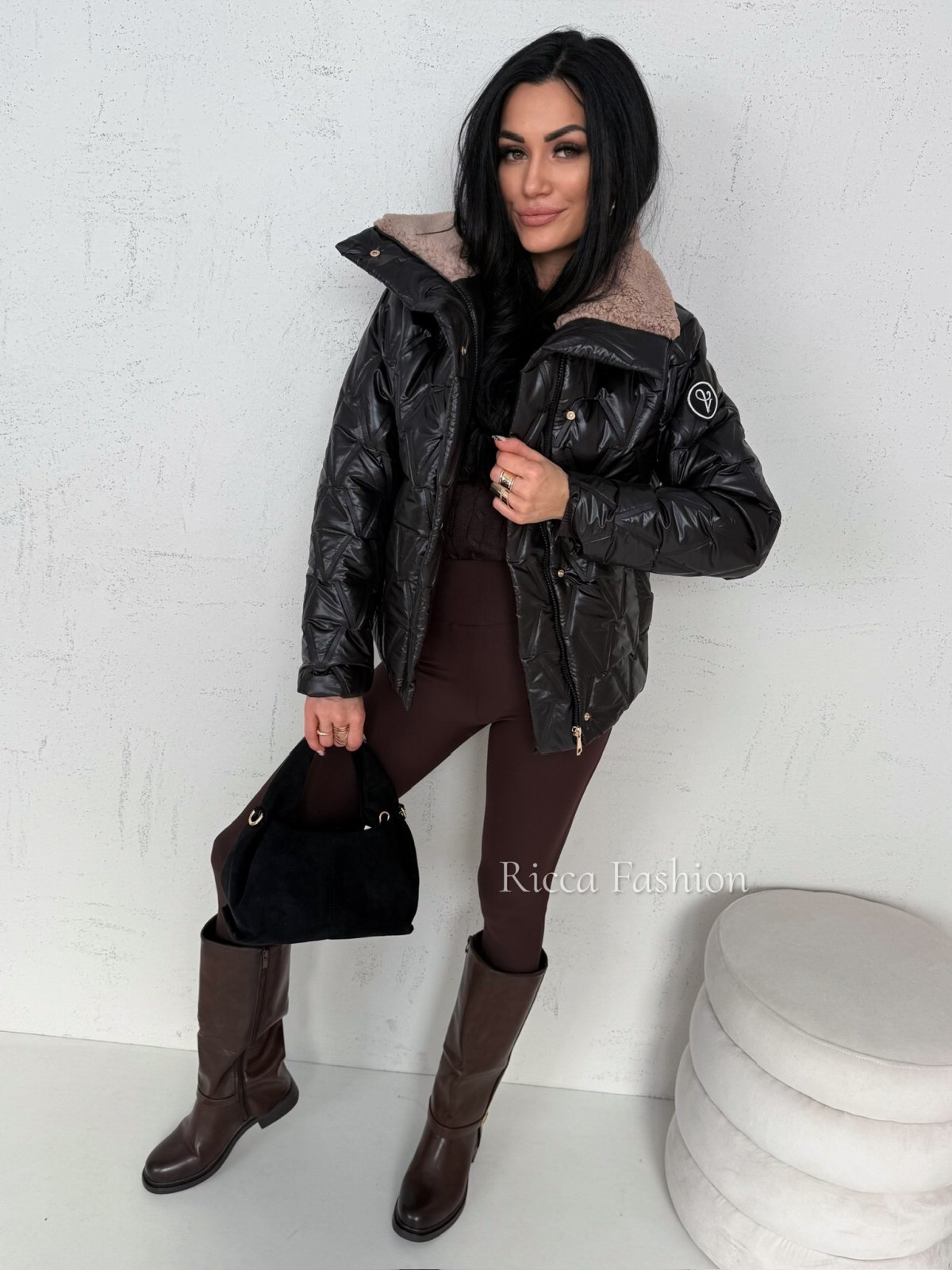 Kurtka pikowana FAYRA, black