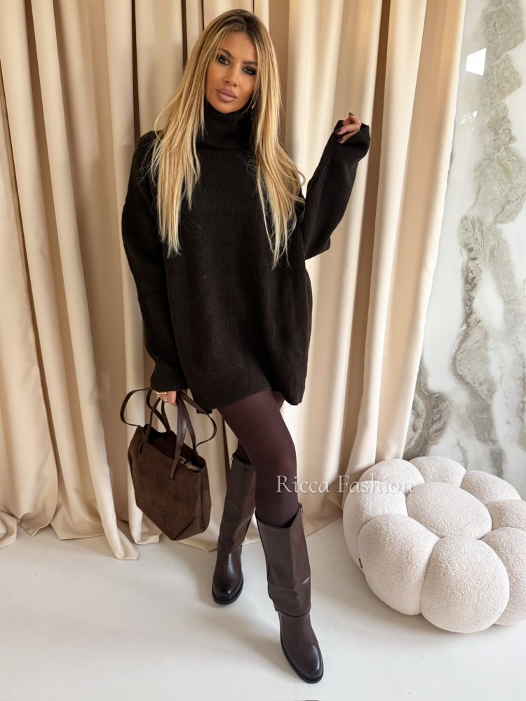 Torebka zamszowa ROCKY, chocolate