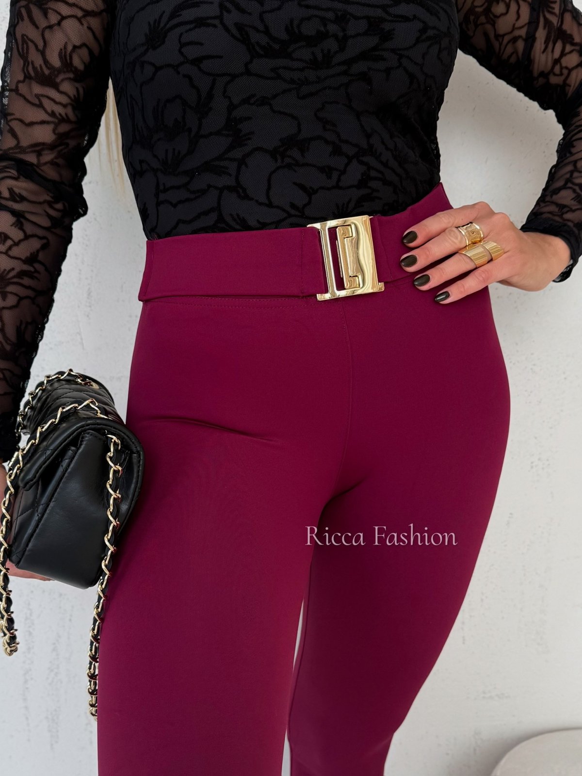 Legginsy z lycrą CALOR, bordo