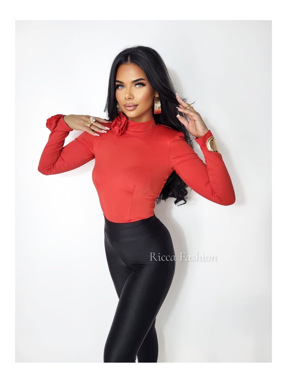 Bluzka/golfik premium RUBIN, red